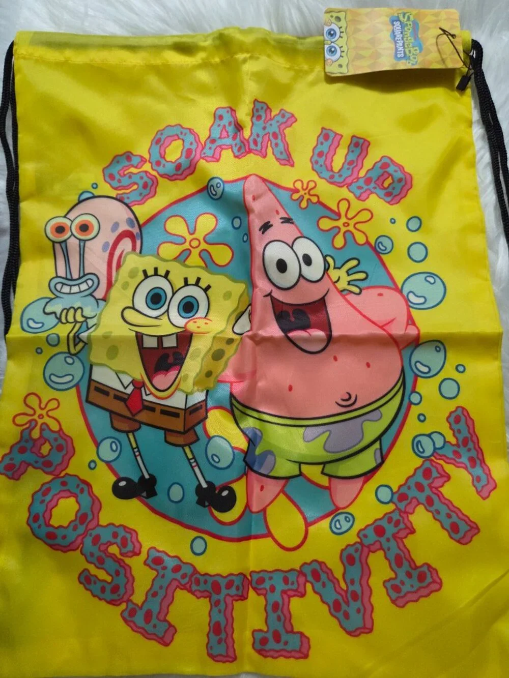 SpongeBob SquarePants Design Drawstring Bag
